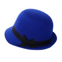 Woolen Fedora Bowlers Hat Blue